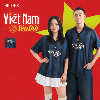 Áo polo unisex người lớn CANIFA cổ V phom Boxy thể thao trẻ trung  5TP26W002