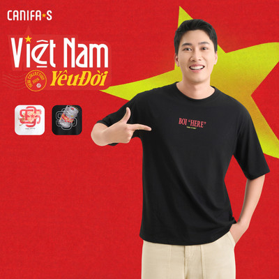 Áo phông unisex người lớn CANIFA phom Relax trẻ trung, gần gũi 5TS26W005