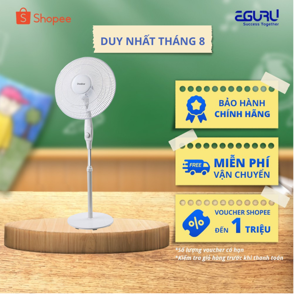Quạt cây Gaabor FM430M-WH05A 45W, cánh 34.5cm, 3 mức gió, lưới bảo vệ