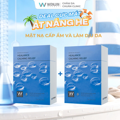 COMBO 2 HỘP Mặt Nạ Cấp Ẩm Và Làm Dịu Da WonJin Effect Healance Calming Relief Mask 30g (30gx5)