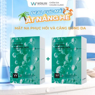 COMBO 2 HỘP Mặt Nạ WonJin Phục Hồi Effect Healance Oasis Mask 30g (30gx5)