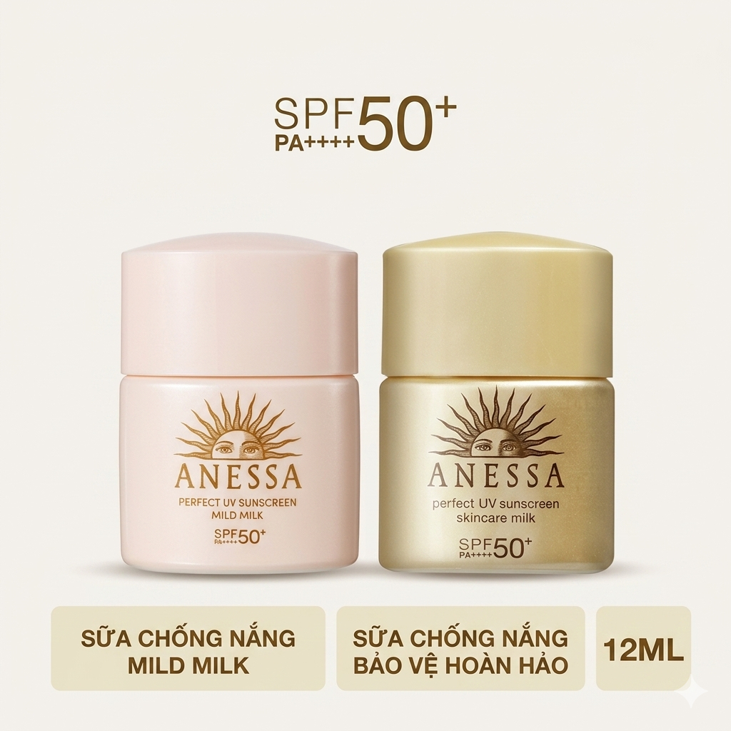 ( Minisize ) Kem Chống Nắng Anessa Dạng Sữa SPF50+ PA++++ 12ml