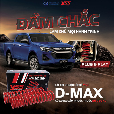 Lò xo hạ gầm phuộc trước ô tô YSS xe Isuzu D-max, Isuzu Mu-X (2012-2022) Liner Spring 2pcs/set (7965D110S315A5X)