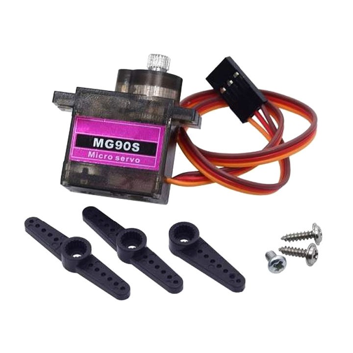 Servo MG90S Micro - Động Cơ Servo Mini 9G Kim Loại Kèm Tay Servo Và Ốc Vít