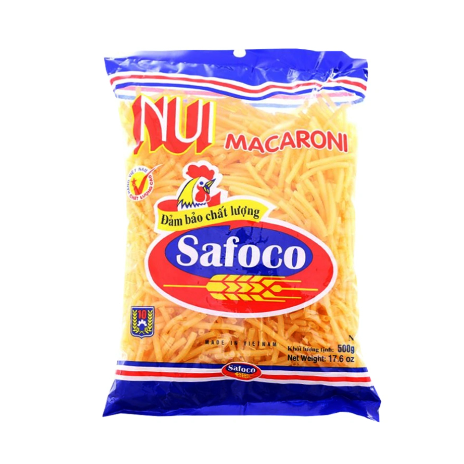 Safoco Macaroni Nui Ống Nhỏ 500g Dùng Nấu Súp Và Nui Xào