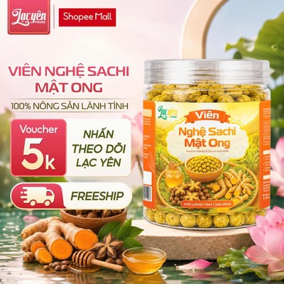 Viên Tinh Nghệ Sachi Mật Ong Lạc Yên Foods - Thơm Mùi Nghệ, Dễ Ăn Dạng Viên Tiện Lợi
