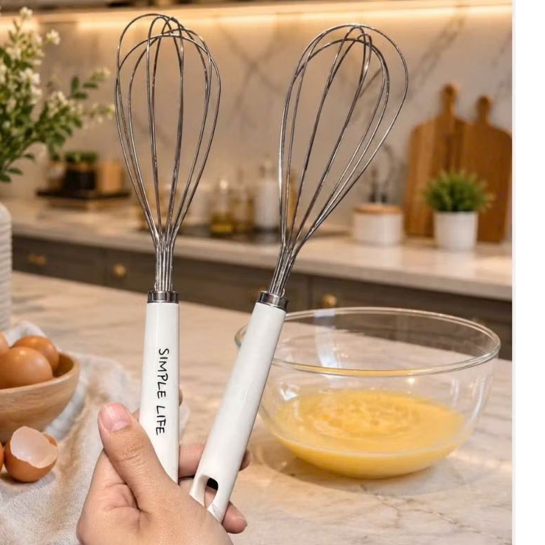 Set 2 Cây Đánh Trứng Chuyên Dụng Cho Nhà Bếp Echo Simple Life Chất Liệu Thép Không Gỉ An toàn Sức Kh