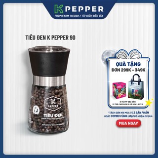 Tiêu Đen Kèm Cối Xay K Pepper 90g - Thương hiệu K PEPPER