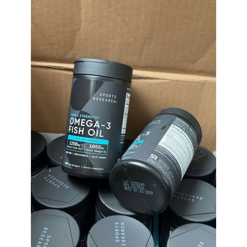 (Bill Costo - Date 2029) Dầu cá SR Triple Strength Omega-3 Fish oil - 150 viên từ Sports Research