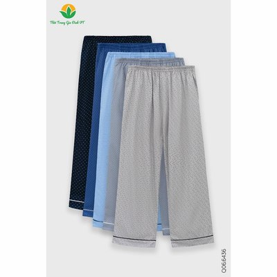 Quần cotton nam trung niên, quần Pijama ông già kẻ sọc mặc nhà thời trang Việt Thắng - Q06.6436
