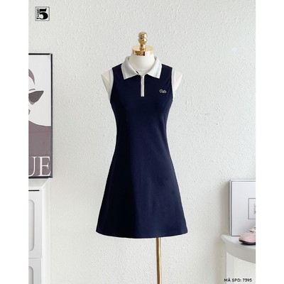 Đầm thun polo Twentyfive sát nách dáng xòe nhẹ trẻ trung năng động thể thao 7395