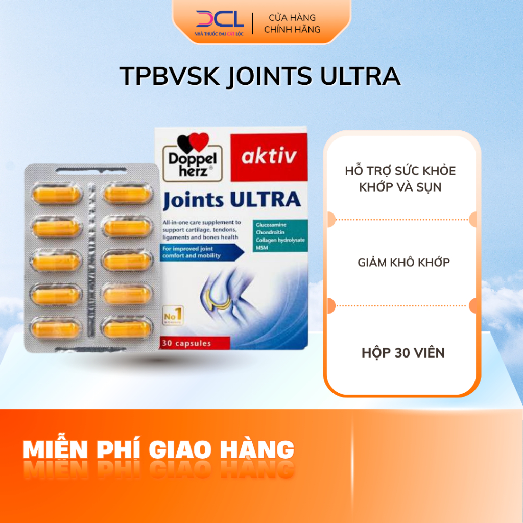 Thực phẩm bảo vệ sức khỏe Joints ULTRA  Doppelherz Hỗ trợ khớp và sụn