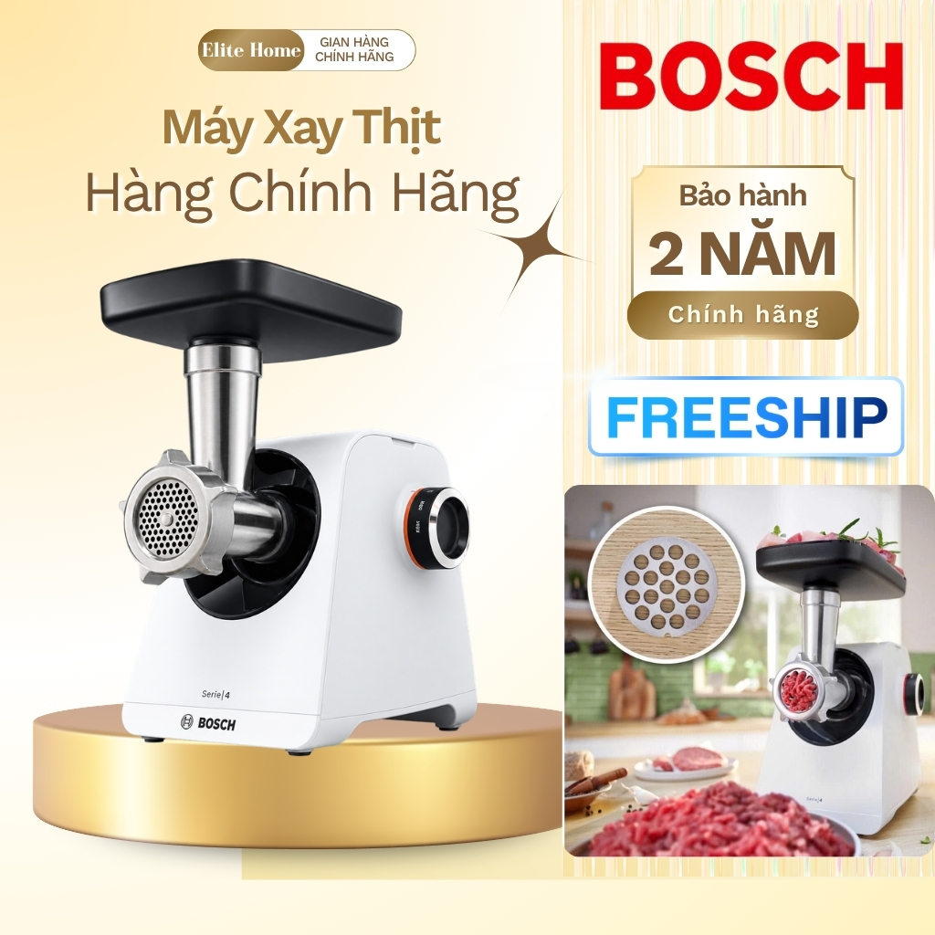 Máy Xay Thịt Bosch MFWS420W | Máy Xay Thịt Đa Năng Công Suất Mạnh, Xay Thịt Nhanh Cho Gia Đình