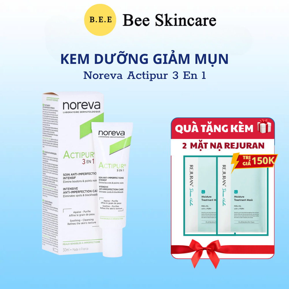 [HÀNG CÔNG TY] Kem Dưỡng Noreva Actipur 3 En 1 Care Giảm Mụn, Mờ Thâm, Kiềm Dầu Bee Skincare