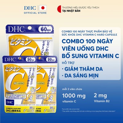 Viên uống DHC Vitamin C (100 Ngày) - Thực phẩm bảo vệ sức khoẻ DHC VITAMIN C HARD CAPSULE