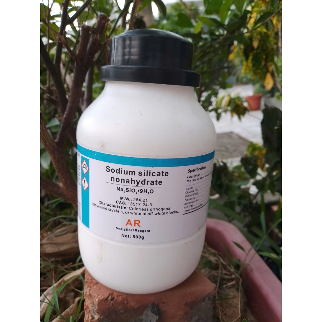 Bột thuỷ tinh Na2SiO3 lọ 500 gr hàng thí nghiệm
