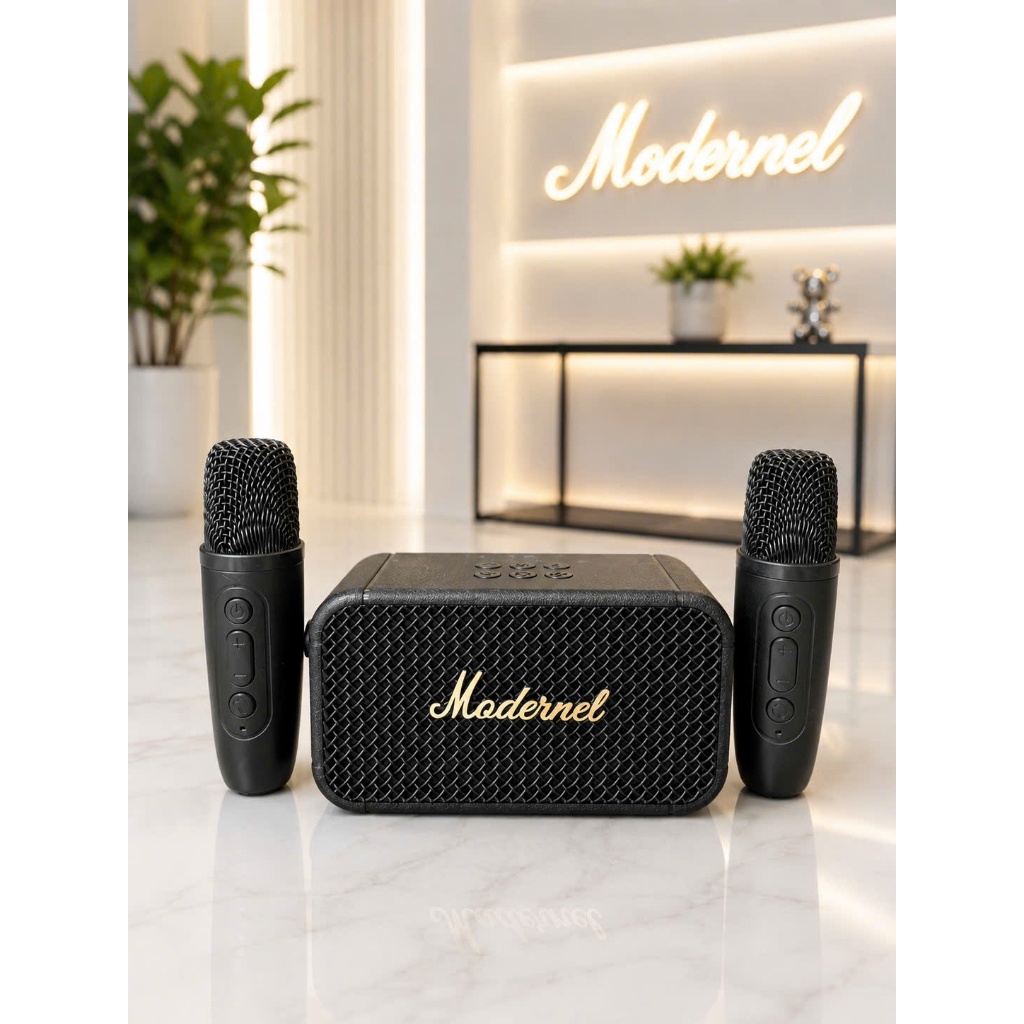 Loa Bluetooth Karaoke M33 Kèm 2 Micro Không Dây – Loa Mini Di Động Hát Karaoke, Kết Nối Bluetooth, A