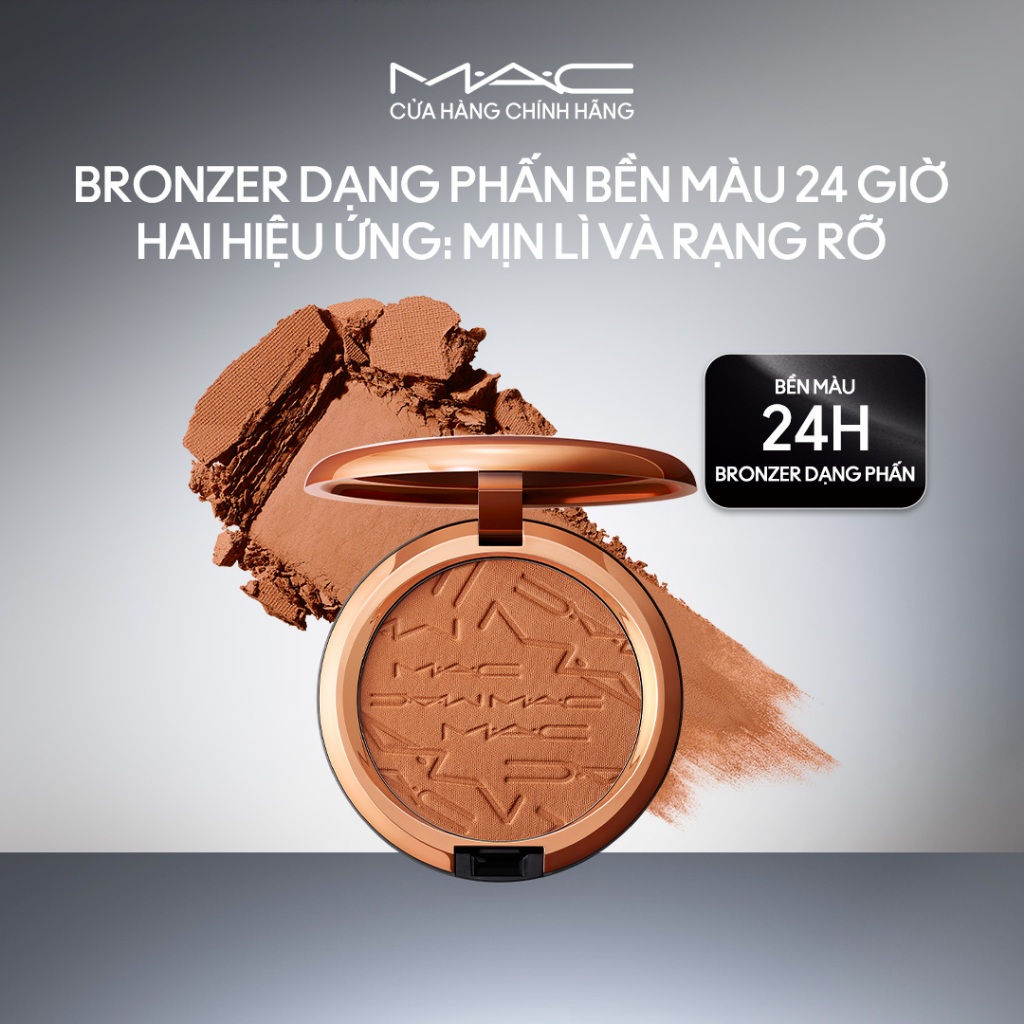 MAC Skinfinish Sunstruck Bronzer | Bronzer Dạng Phấn Bền Màu 24 Giờ, Hiệu Ứng Mịn Lì và Rạng Rỡ, Dễ 