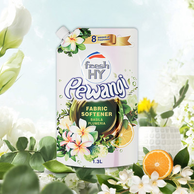 Nước xả vải fresh HY Pewangi 1L3 mùi thơm đặc biệt, mềm vải, hương nước hoa (1300ml)