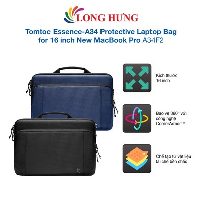 Túi chống sốc Tomtoc Essence-A34 Protective Laptop Bag for 16 inch New MacBook Pro A34F2 - Hàng chính hãng