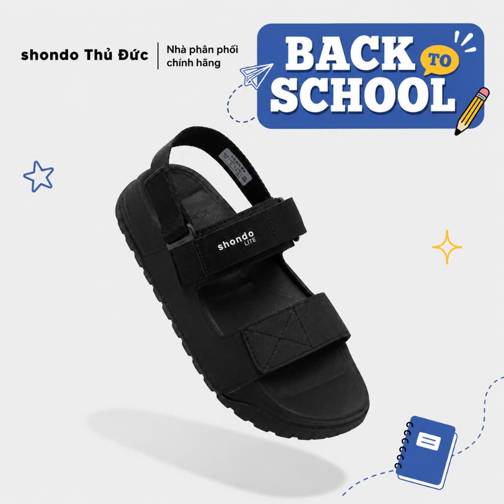 Giày sandal SHONDO Platy 4 Lite đế bánh mì siêu nhẹ, êm ái, kháng khuẩn. (LÙI SIZE)