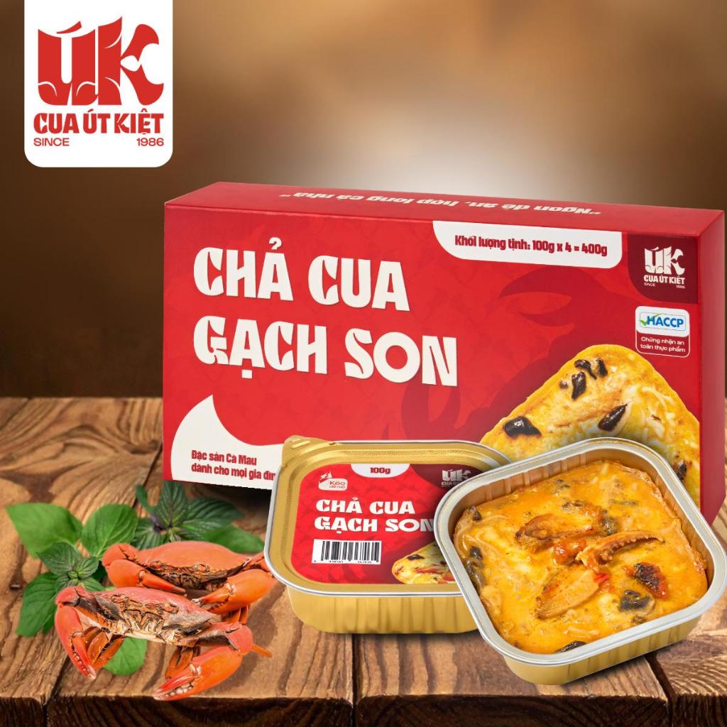 Chả Cua Gạch Son Út Kiệt từ Cua Cà Mau ăn liền tiện lợi, siêu ngon không chất bảo quản - Pack 3 (300