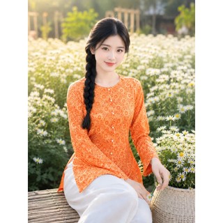 ÁO BÀ BA HOA VINTAGE NỮ TAY DÀI # ÁO LẺ, QUẦN LẺ # THỜI TRANG NỮ # ÁO TRUYỀN THỐNG