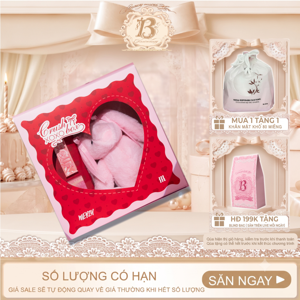 Box Quà Tình Yêu Merzy Crush Box Trang Điểm Môi (Combo Son + Box) ThegioiSkinfood