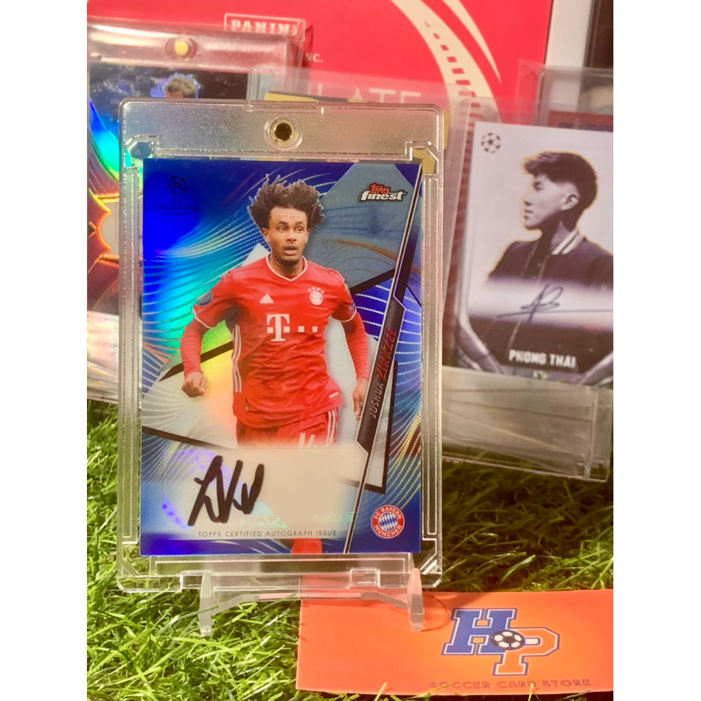Thẻ bóng đá Joshua Zirkzee Chữ Kí /150 Topps Finest UCL 2020/21