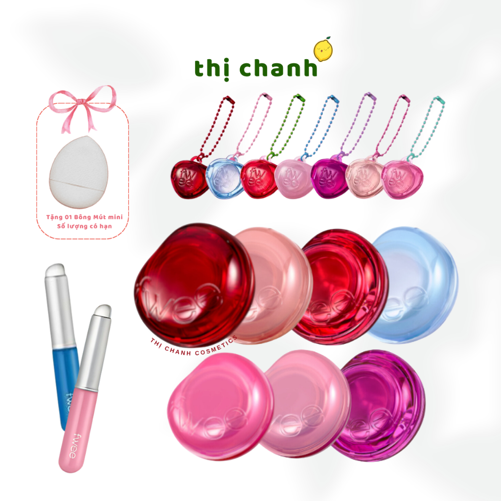 [TẶNG BÔNG MÚT] Son Và Má Hồng Dạng Thạch FWEE Lip & Cheek Glowy Jelly Pot 4g
