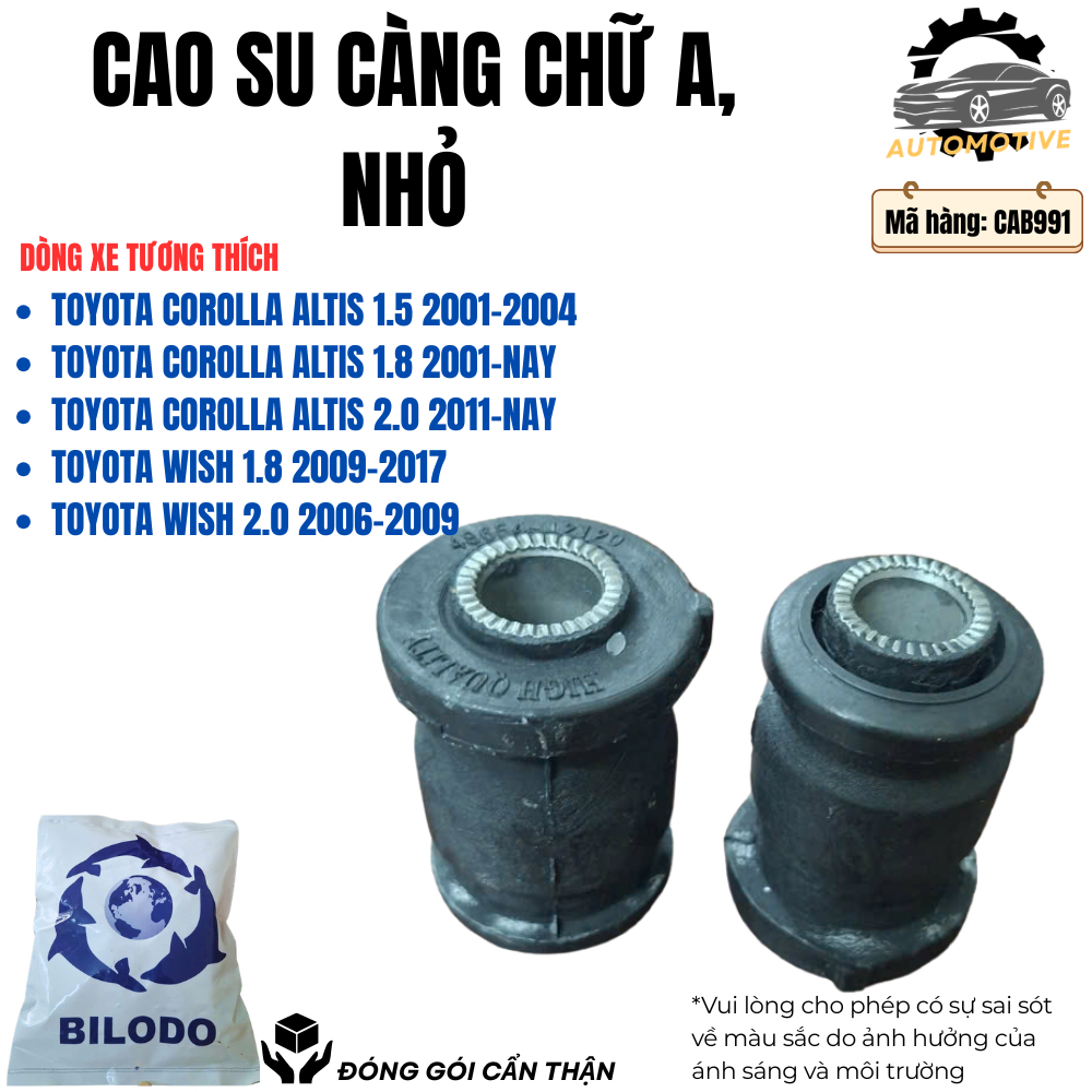 Cao Su Càng Chữ A Nhỏ Toyota Corolla Altis 1.5 1.8 2.0 | Toyota Wish 1.8 2.0, Đóng gói: 2 cái/ Bịch