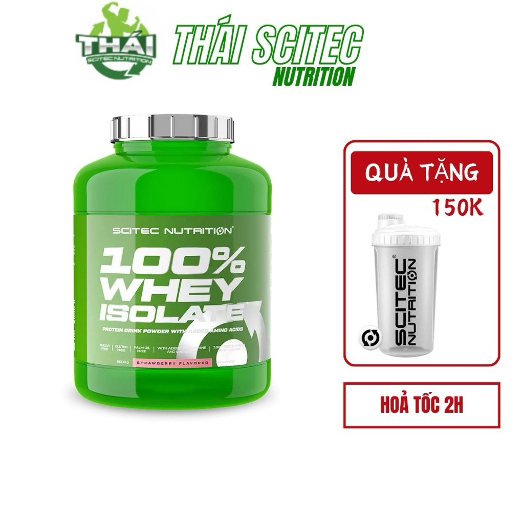 WHEY ISOLATE Scitec Nutrition- Whey protein tinh khiết hấp thụ nhanh, đạm whey không lactose ít chất