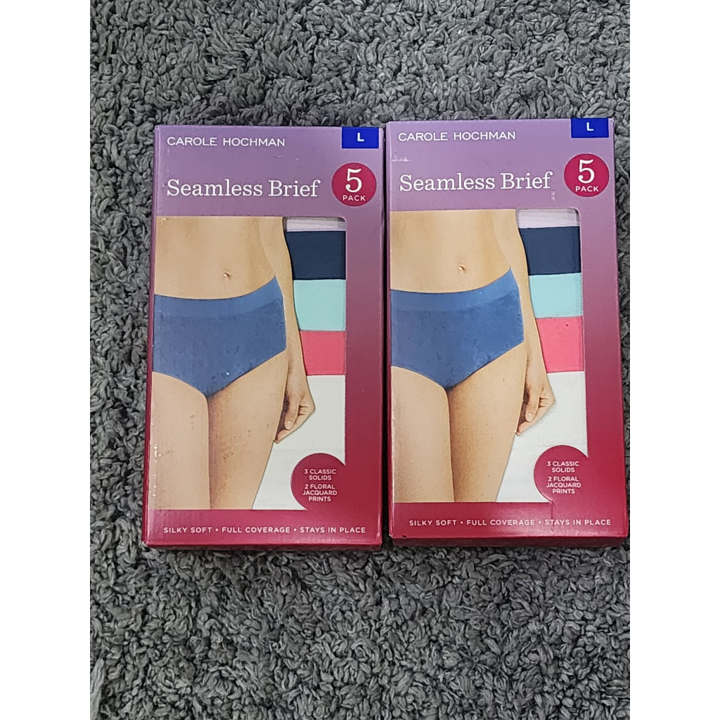 Set 5 quần lót nữ Carole Hochman seamless brief mix 5 màu size L mông 99 -110cm  hàng Mỹ costco 100%