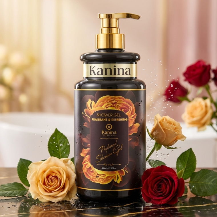 Sữa tắm Kanina dung tích 800ml, sữa tắm trắng mịn da - cung cấp độ ẩm cho da, loại bỏ bụi bẩn và tế 
