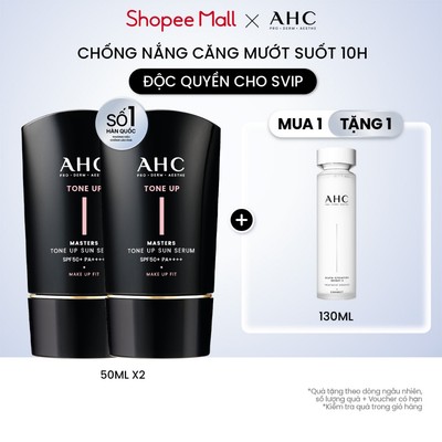 [SVIP] Bộ đôi Serum Chống Nắng Hiệu Chỉnh Sắc Da, Nâng Tone Chuẩn Hàn (50 ml x 2) AHC MASTERS TONE UP SUN SERUM