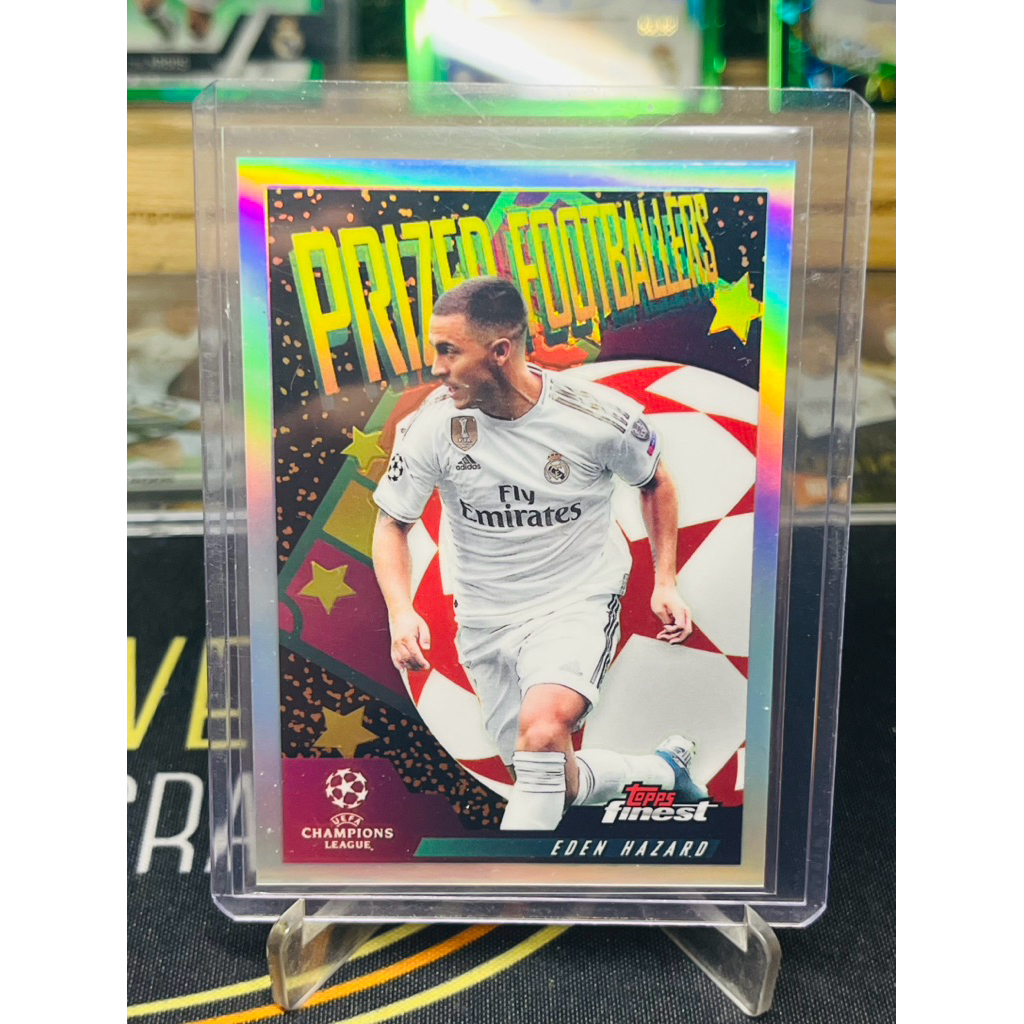Thẻ bóng đá Eden Hazard Real Madrid Prized Footballers Topps Finest UCL 2019/20