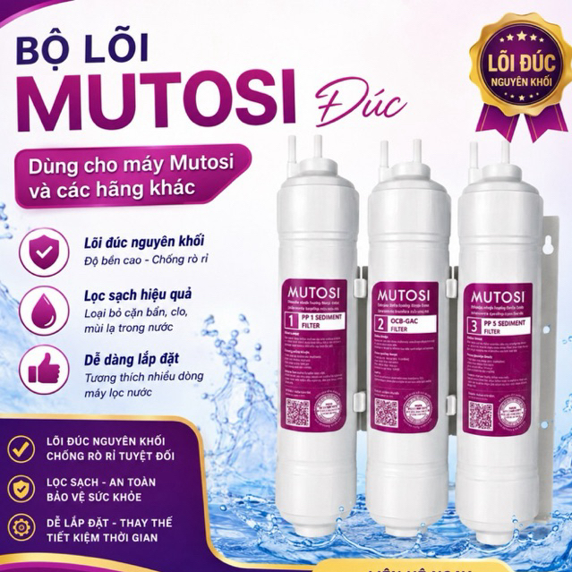 Bộ lõi 123 đúc mutosi máy lọc nước