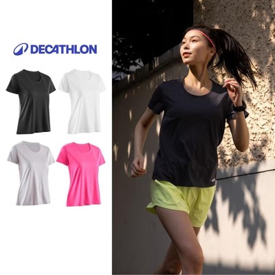 Áo thun thể thao nữ cổ tròn DECATHLON run dry chuyên chạy bộ, nhanh khô