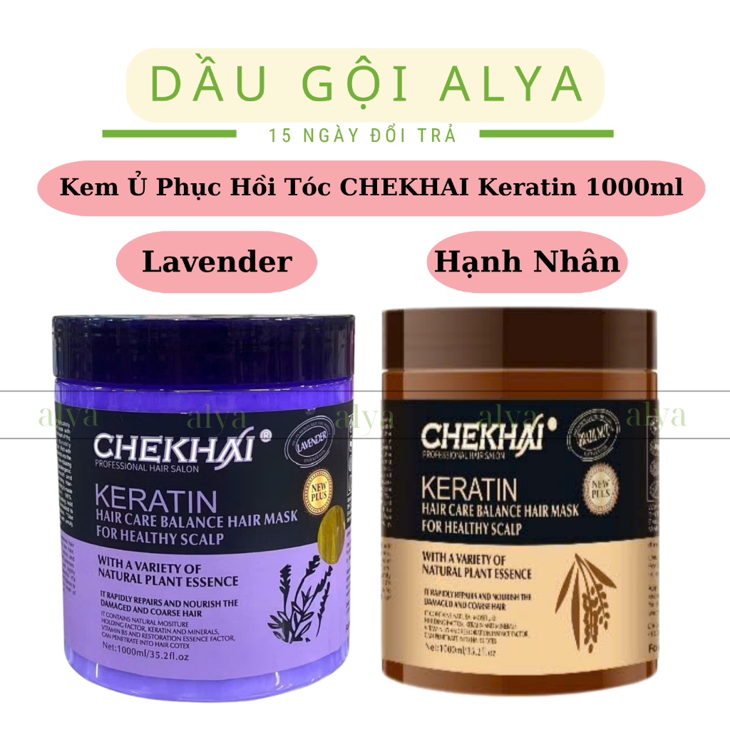 Kem Ủ Tóc Chekhai Collagen Keratin 1000ml Dưỡng Tóc Mềm Mượt, Giảm Khô Xơ Hư Tổn