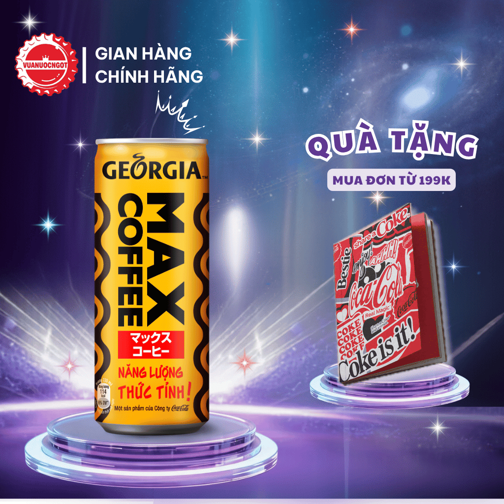 Thùng 24 Lon Cà Phê Georgia Max Coffee 180ml/Lon Sale 15.8 Coca-Cola_SP