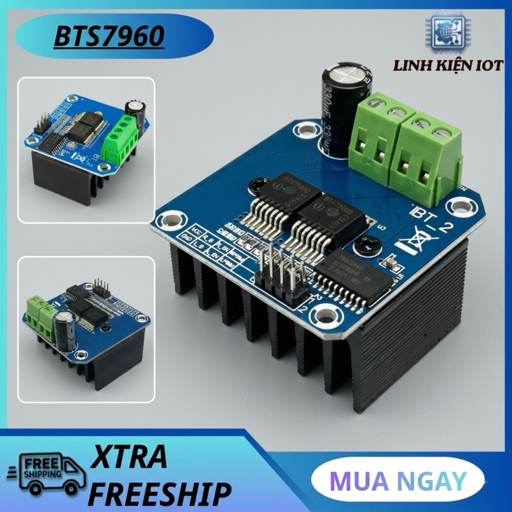 BTS7960 43A Module Điều Khiển Động Cơ
