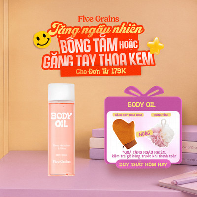 Dầu Dưỡng Thể Five Grains Body Oil Dưỡng Ẩm, Tăng cường dưỡng sáng da 100ml