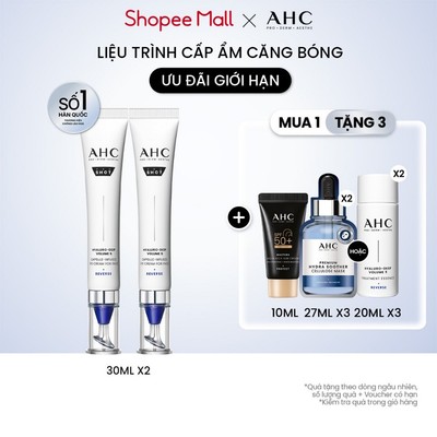 Combo 2 kem mắt cấp ẩm căng bóng mờ nếp nhăn PROSHOT HYALURO-DEEP VOLUME AHC ( 30ML x 2)