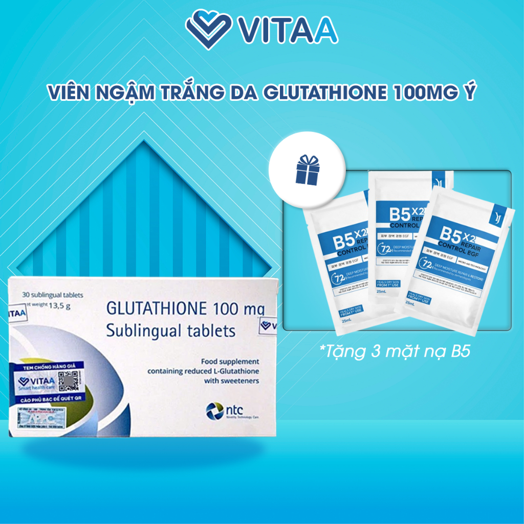 Viên ngậm glutathione hấp thu nhanh, sáng da