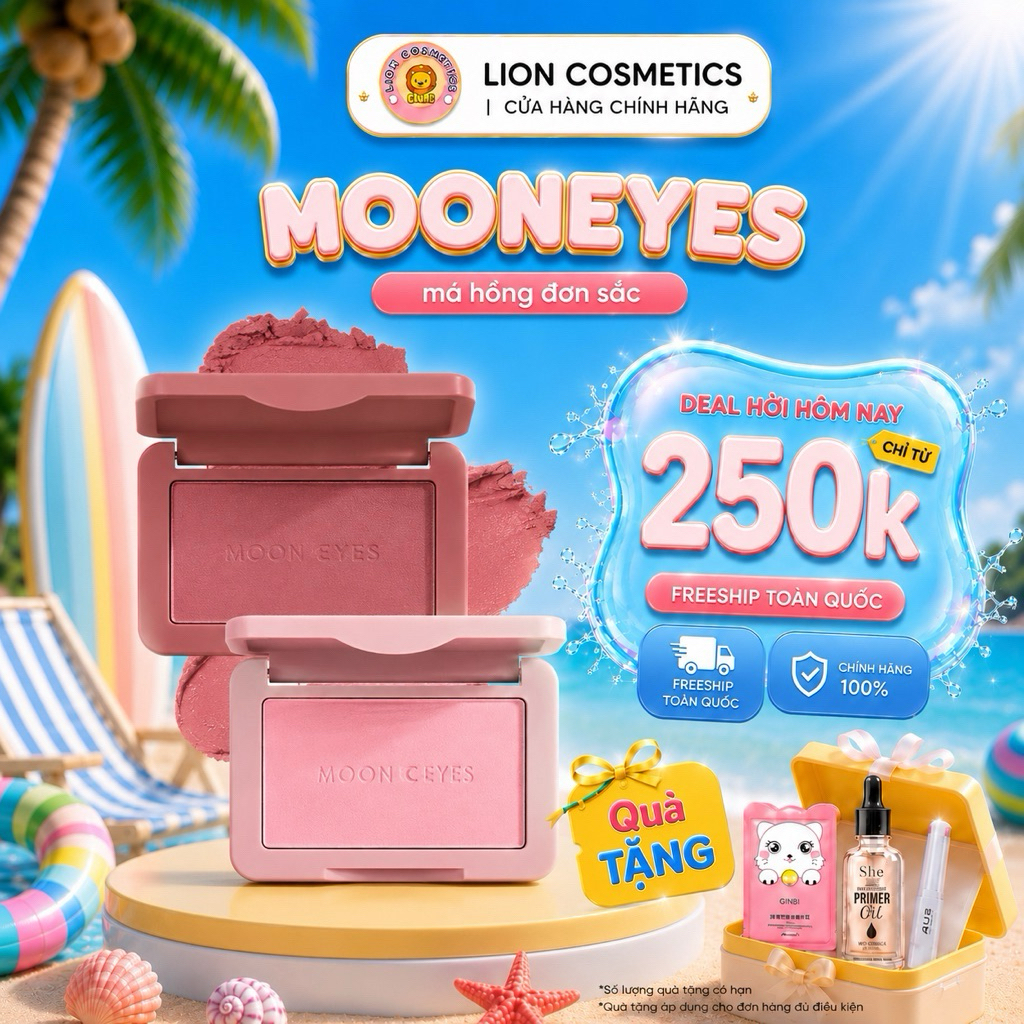 [MOONEYES] Phấn Má Hồng MOONEYES BLUSH Dạng Bột Má Hồng Mooneyes Color Romantic Collector Matte MịnT