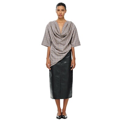 làminapparel - LEATHER MIDI SKIRT