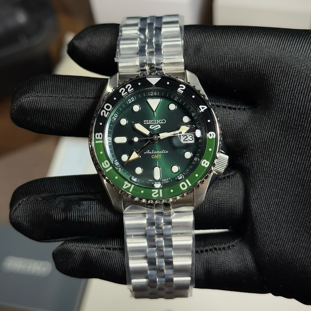 Đồng hồ nam dây thép Seiko 5 Sport Automatic GMT Sprite SSK035K1