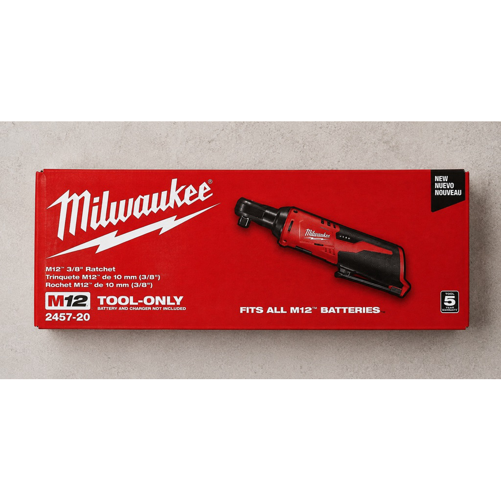 MILWAUKEE 2457-20 M12 3/8” RATCHET – MÁY SIẾT BU LÔNG GÓC