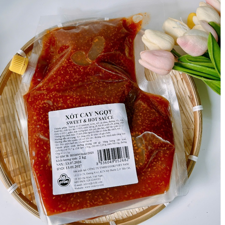 Gói 2kg Sốt Hot & Sweet ( Sốt HS) Ottogi_ Sốt Phủ Gà Rán Siêu Ngon