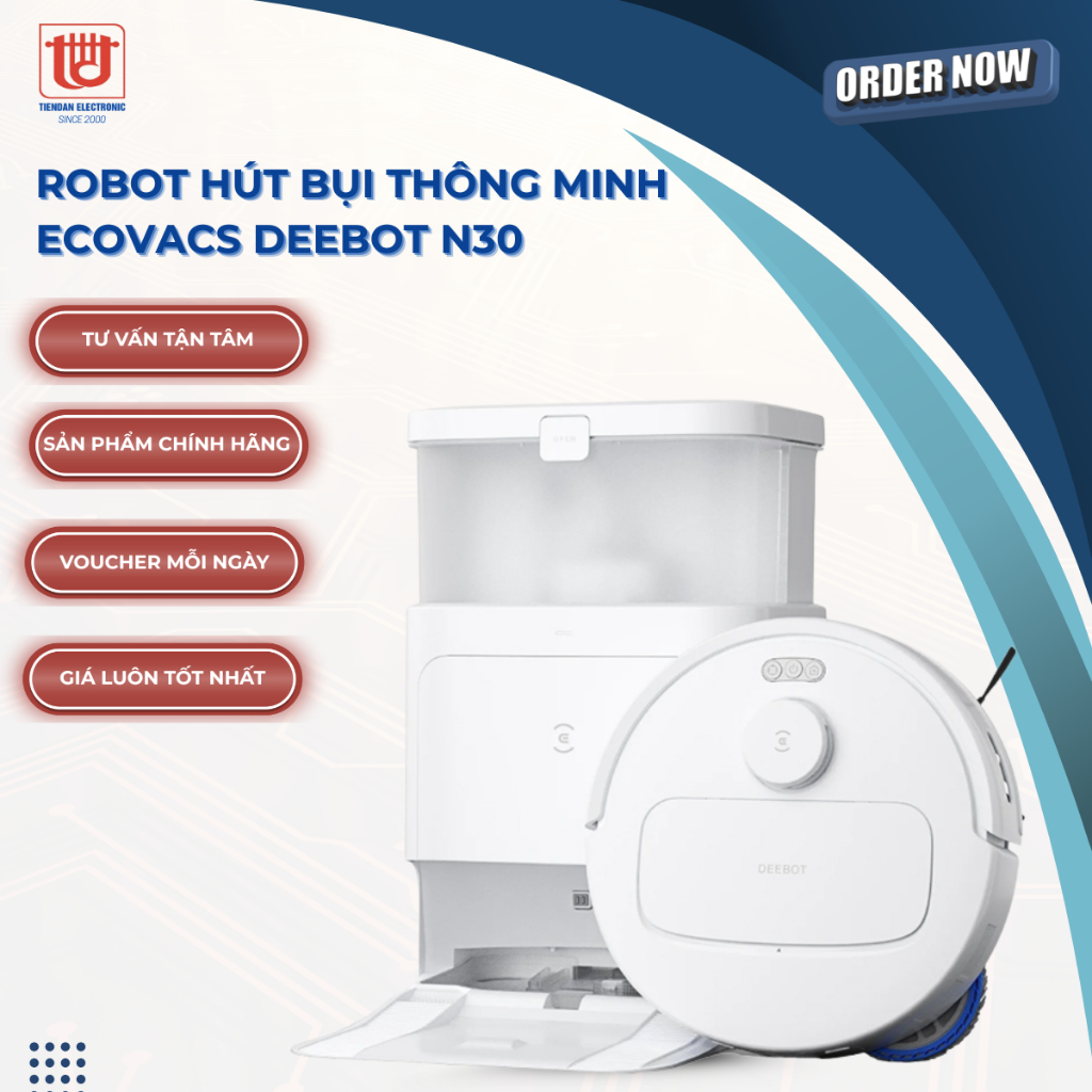 Ecovacs Robot hút bụi lau nhà Deebot N30 Pro Omni